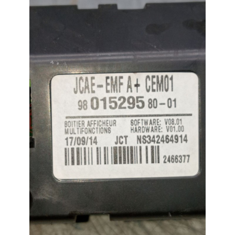 Recambio de pantalla multifuncion para citroën c4 ii (nc_) 1.6 hdi 90 referencia OEM IAM 980152958001 ns342464914 