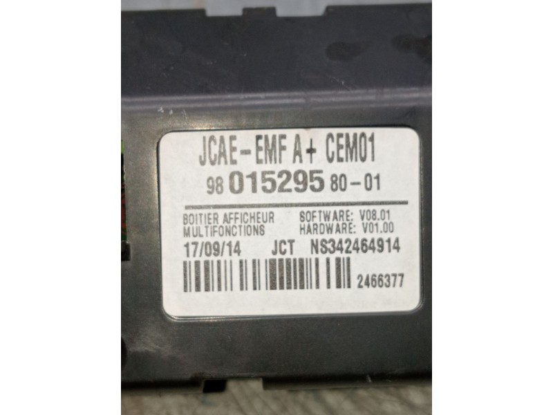 Recambio de pantalla multifuncion para citroën c4 ii (nc_) 1.6 hdi 90 referencia OEM IAM 980152958001 ns342464914 