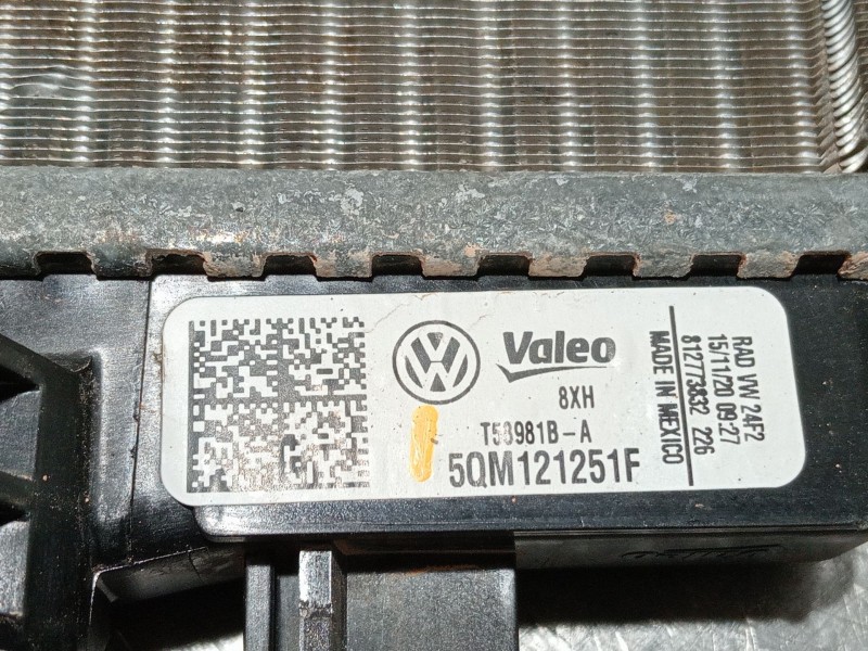 Recambio de radiador agua para volkswagen tiguan (ad1, ax1) 2.0 tdi referencia OEM IAM 5QM121251F  