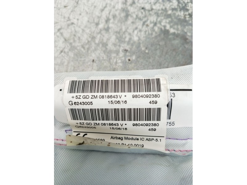 Recambio de airbag cortina delantero izquierdo para peugeot 208 i (ca_, cc_) 1.6 hdi / bluehdi 75 referencia OEM IAM 9804092380G