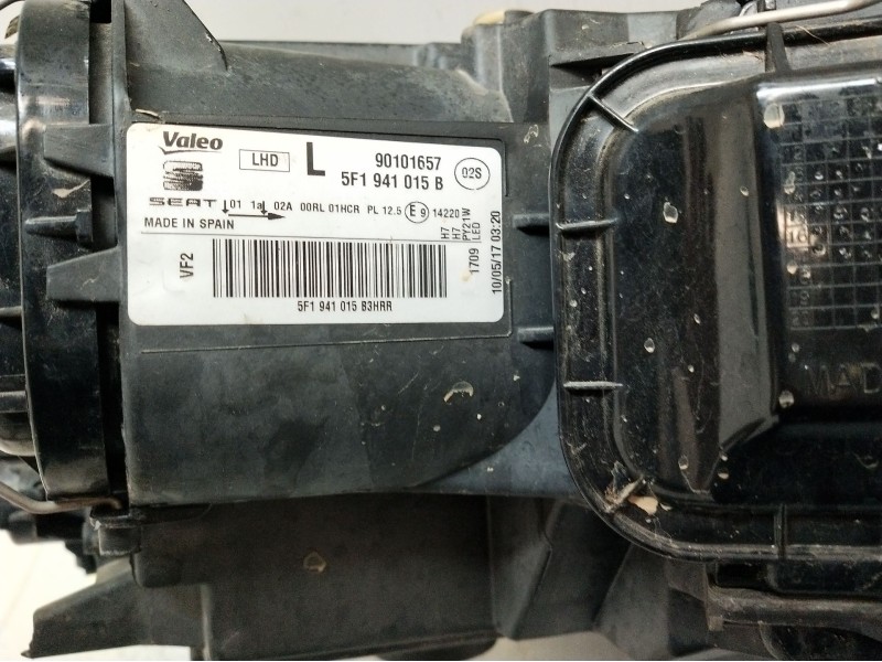 Recambio de faro izquierdo para seat leon (5f1) 1.6 tdi referencia OEM IAM 90101657 5f1941015b 
