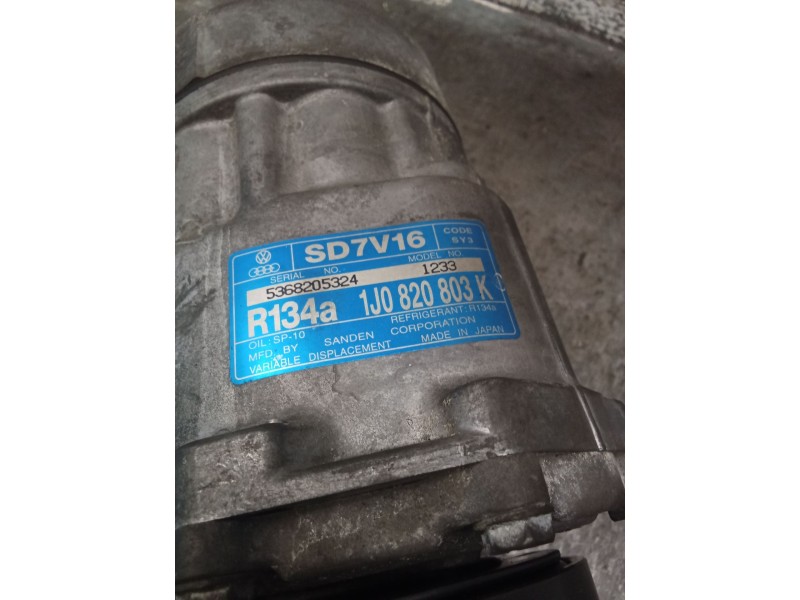 Recambio de compresor aire acondicionado para seat toledo ii (1m2) 1.9 tdi referencia OEM IAM 1J0820803K  
