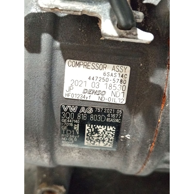Recambio de compresor aire acondicionado para volkswagen tiguan (ad1, ax1) 2.0 tdi referencia OEM IAM 3Q0816803D 4471407015 4472