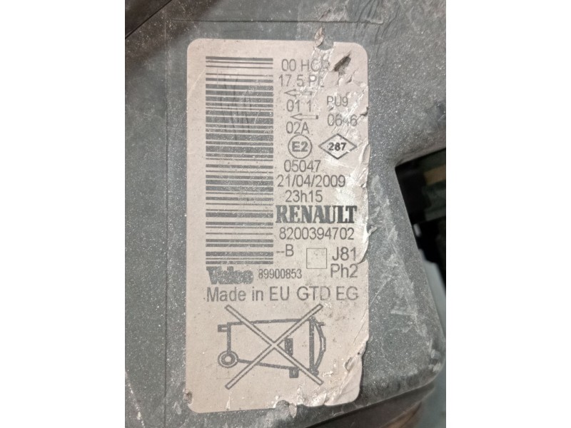 Recambio de faro izquierdo para renault espace iv (jk0/1_) 2.0 dci (jk02, jk03) referencia OEM IAM 8200394702  