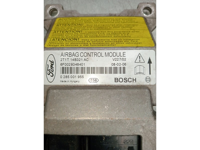 Recambio de centralita airbag para ford transit connect (p65_, p70_, p80_) 1.8 tdci referencia OEM IAM 2T1T14B321AC 0285001955 6