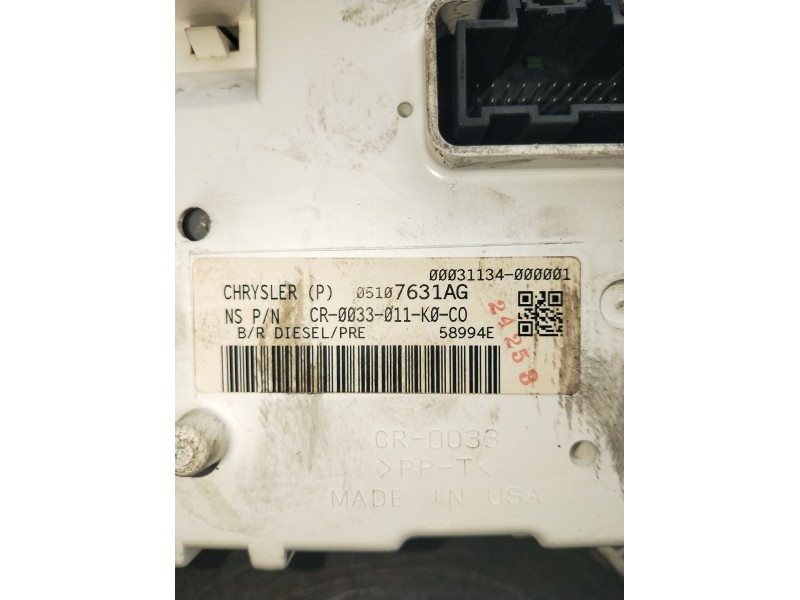 Recambio de cuadro instrumentos para chrysler pt cruiser (pt_) 2.2 crd referencia OEM IAM 00031134000001 CR0033011K0C0 05107631A