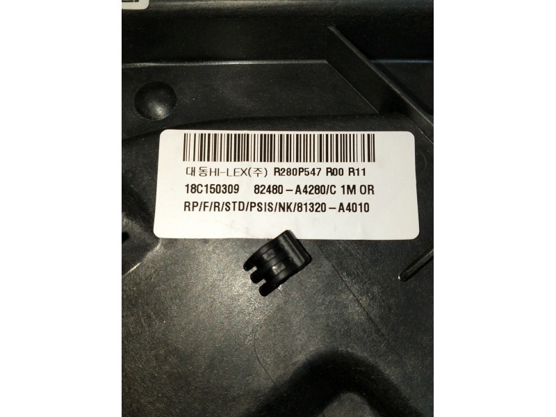 Recambio de elevalunas delantero derecho para kia carens ( ) referencia OEM IAM 82480A4000 5P 82480A4280