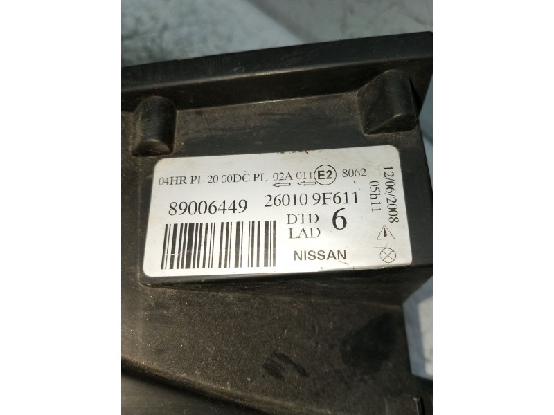 Recambio de faro derecho para nissan primera hatchback (p11) 1.8 16v referencia OEM IAM 89006449 260109F611 xenon
