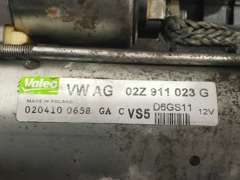 Recambio de motor arranque para seat leon (1p1) comfort limited referencia OEM IAM 02Z911023G D6GS11 