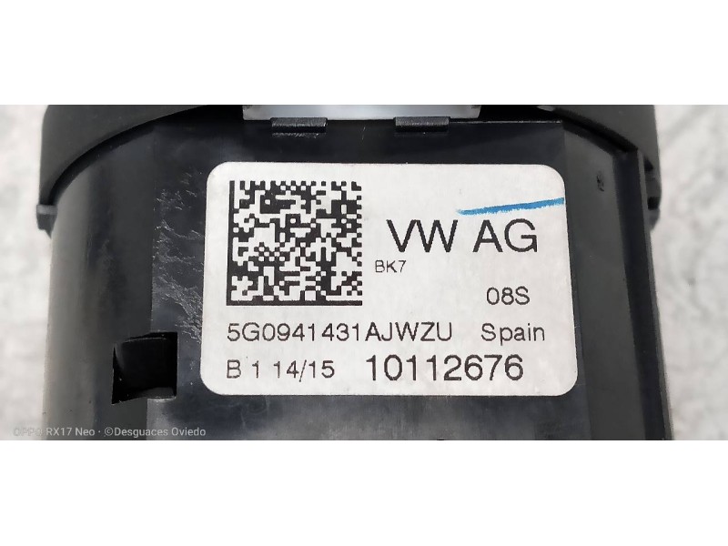 Recambio de mando luces para volkswagen polo (6c1) advance bluemotion referencia OEM IAM 5G0941431AJ  