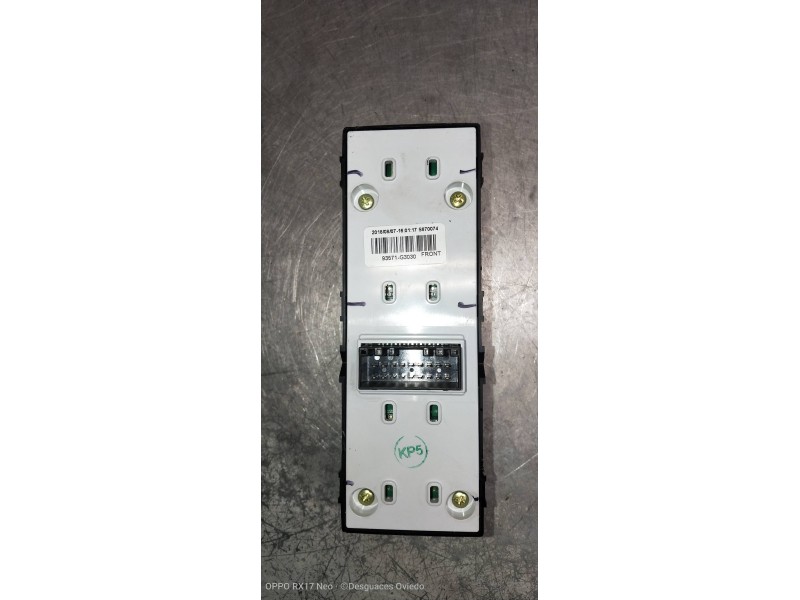 Recambio de mando elevalunas delantero izquierdo para hyundai i30 (pd) essence referencia OEM IAM 93571G3030  