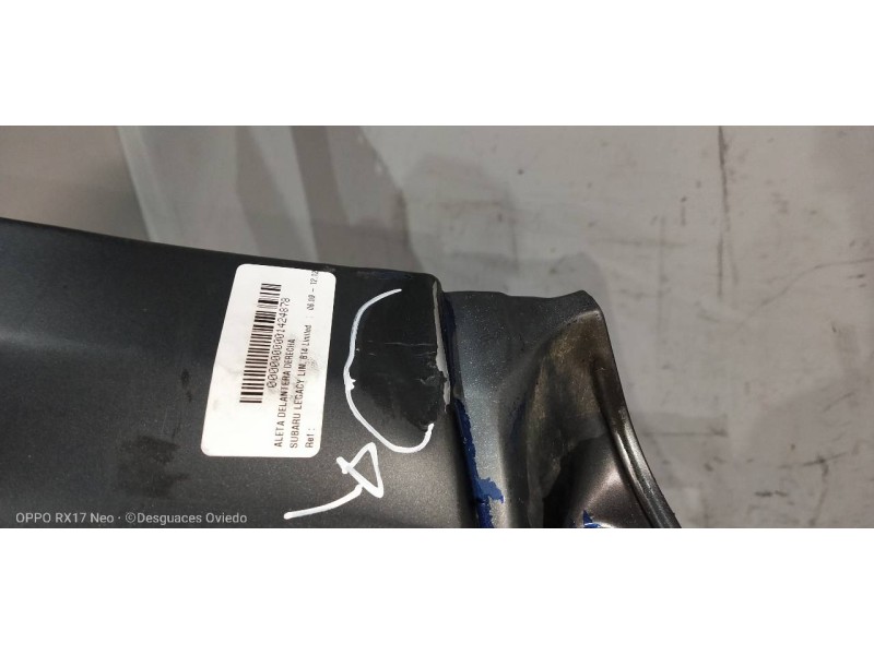 Recambio de aleta delantera derecha para subaru legacy lim. b14 limited referencia OEM IAM   
