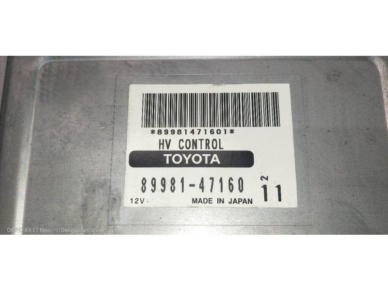 Recambio de modulo electronico para toyota prius (nhw20) basis referencia OEM IAM 8998147160  