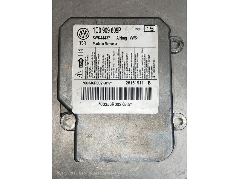 Recambio de kit airbag para skoda fabia (5j2 ) urban referencia OEM IAM 1C0909605P 5WK44437 