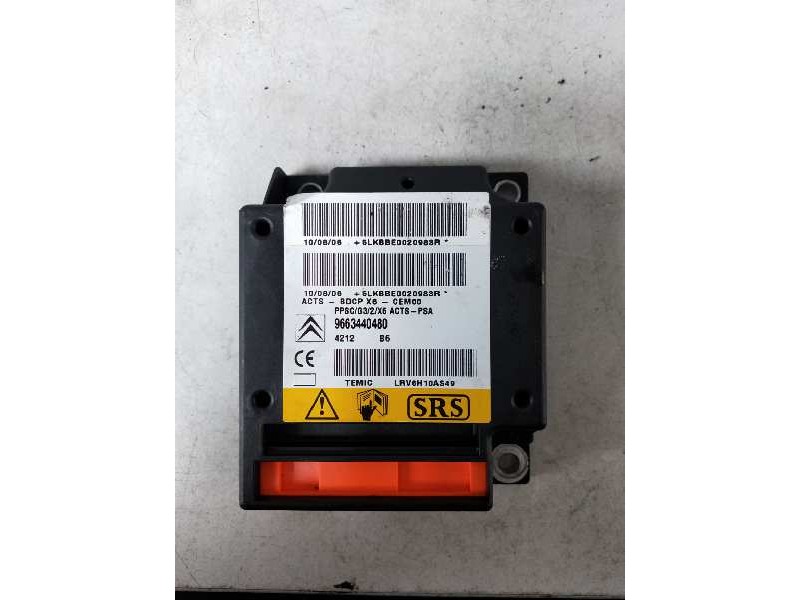 Recambio de centralita airbag para citroen c6 2.7 v6 hdi fap cat (uhz / dt17ted4) referencia OEM IAM 9663440480 4212 B6 LRV6H10A