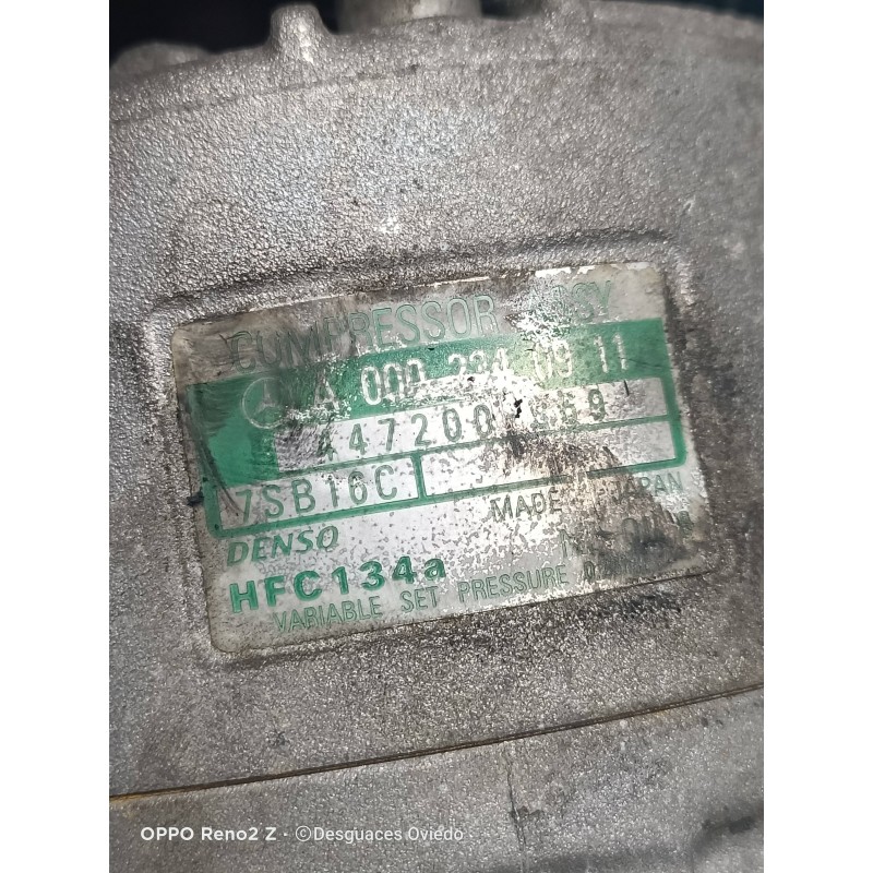 Recambio de compresor aire acondicionado para mercedes-benz clase e (w210) berlina diesel 290 turbodiesel (210.017) referencia O
