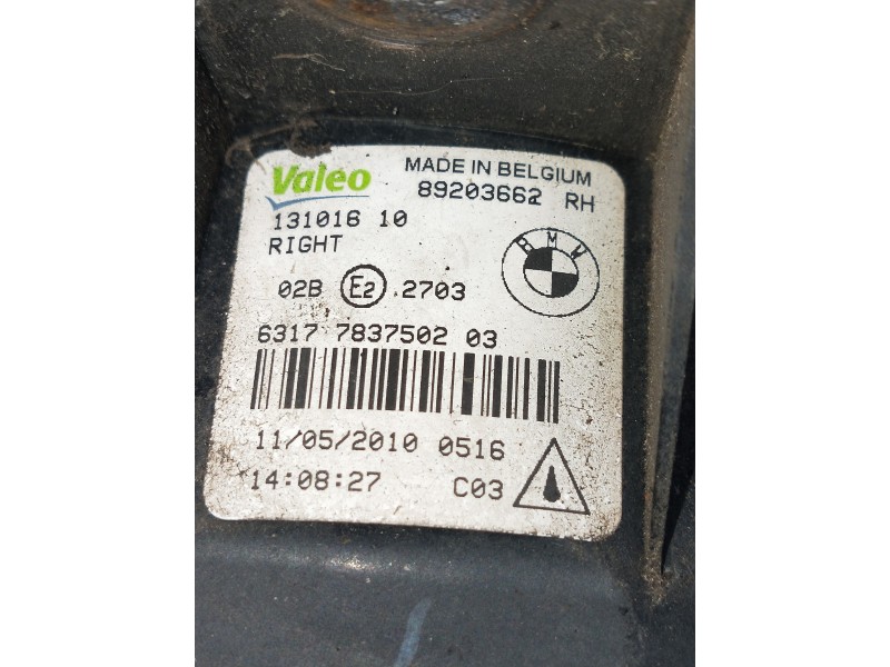 Recambio de faro antiniebla izquierdo para bmw serie 1 berlina (e81/e87) 118d referencia OEM IAM 89203662 13101610 