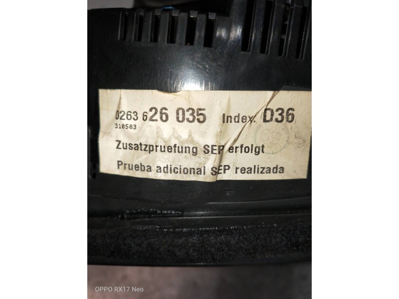 Recambio de cuadro instrumentos para audi a4 avant (8e) 1.9 tdi (96kw) referencia OEM IAM 0263626035 8E0920900K 
