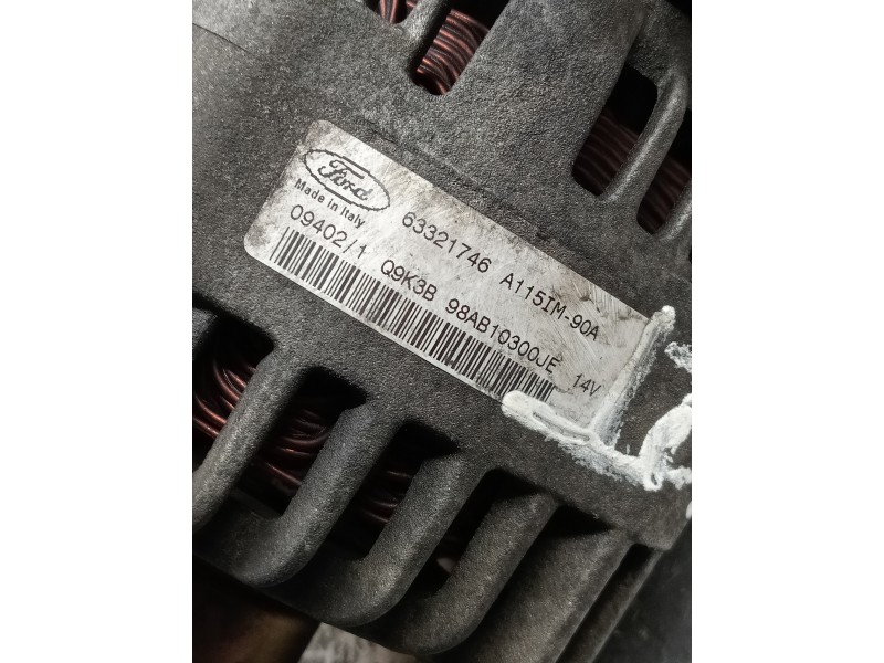 Recambio de alternador para ford focus berlina (cak) 1.8 tddi (5p) referencia OEM IAM 63321746 98AB10300JE  Recambio de alternador para ford focus berlina (cak) 1.8 tddi (5p) referencia OEM IAM 63321746 98AB10300JE
