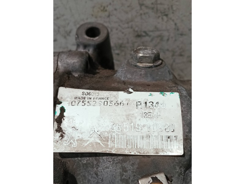 Recambio de compresor aire acondicionado para peugeot 207 1.6 hdi referencia OEM IAM 9651910980 1351F 