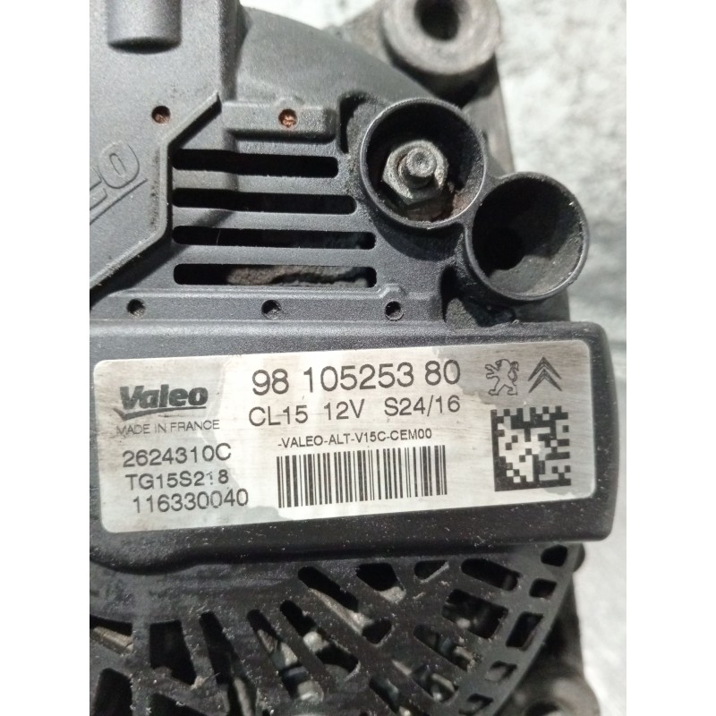 Recambio de alternador para peugeot 208 i (ca_, cc_) 1.6 hdi / bluehdi 75 referencia OEM IAM 9810525380 2624310C 