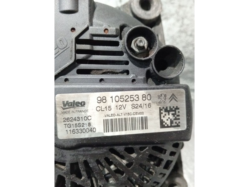Recambio de alternador para peugeot 208 i (ca_, cc_) 1.6 hdi / bluehdi 75 referencia OEM IAM 9810525380 2624310C 
