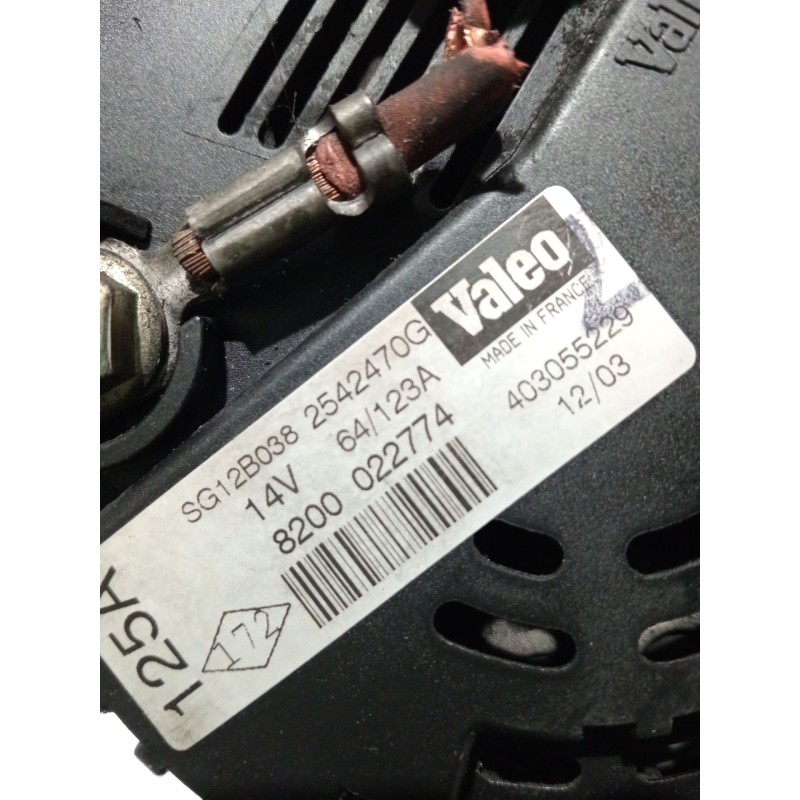 Recambio de alternador para renault clio ii (bb_, cb_) 1.5 dci (b/cb08) referencia OEM IAM 8200022774 2542470G 