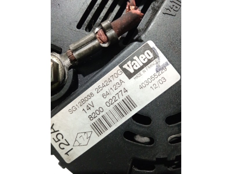 Recambio de alternador para renault clio ii (bb_, cb_) 1.5 dci (b/cb08) referencia OEM IAM 8200022774 2542470G 