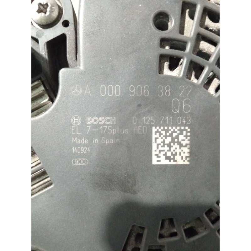 Recambio de alternador para mercedes-benz clase a (w176) a 180 cdi blueefficiency (176.012) referencia OEM IAM A0009063822 01257