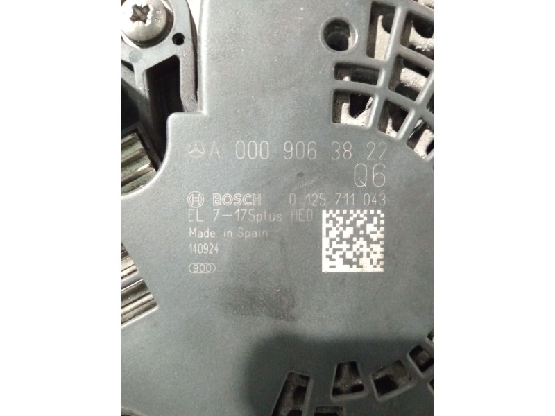 Recambio de alternador para mercedes-benz clase a (w176) a 180 cdi blueefficiency (176.012) referencia OEM IAM A0009063822 01257