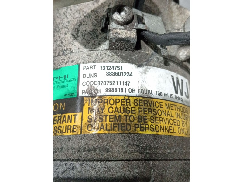 Recambio de compresor aire acondicionado para opel astra h gtc (a04) 1.7 cdti (l08) referencia OEM IAM 13124751 383601234 