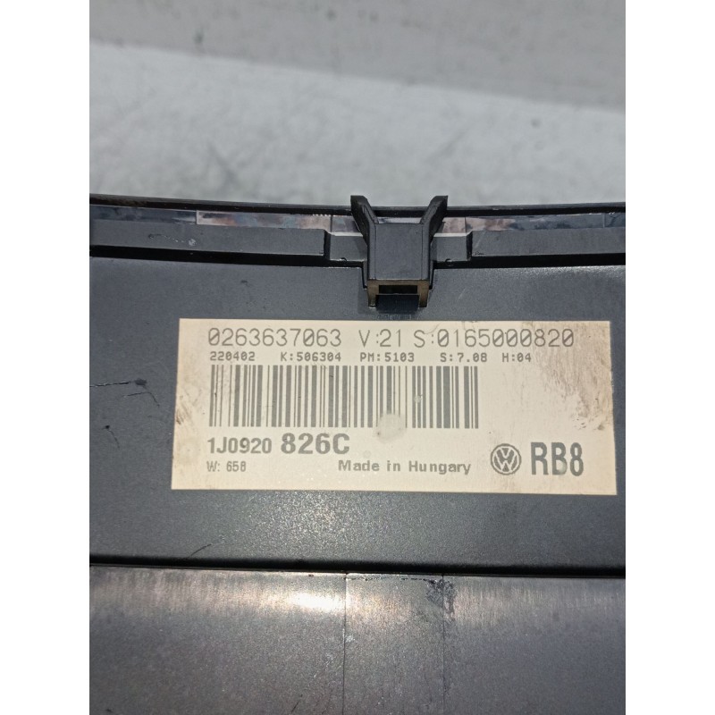 Recambio de cuadro instrumentos para volkswagen golf iv variant (1j5) 1.9 tdi 4motion referencia OEM IAM 0263637063 1J0920826C 