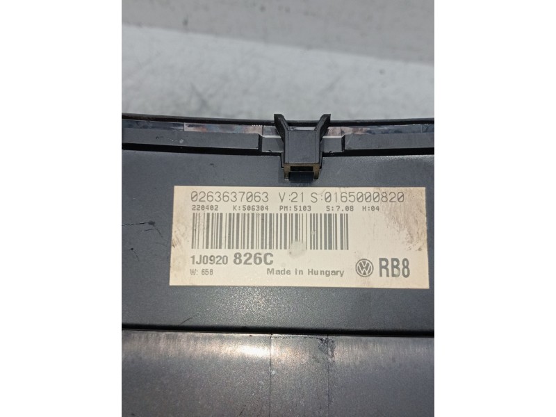 Recambio de cuadro instrumentos para volkswagen golf iv variant (1j5) 1.9 tdi 4motion referencia OEM IAM 0263637063 1J0920826C 