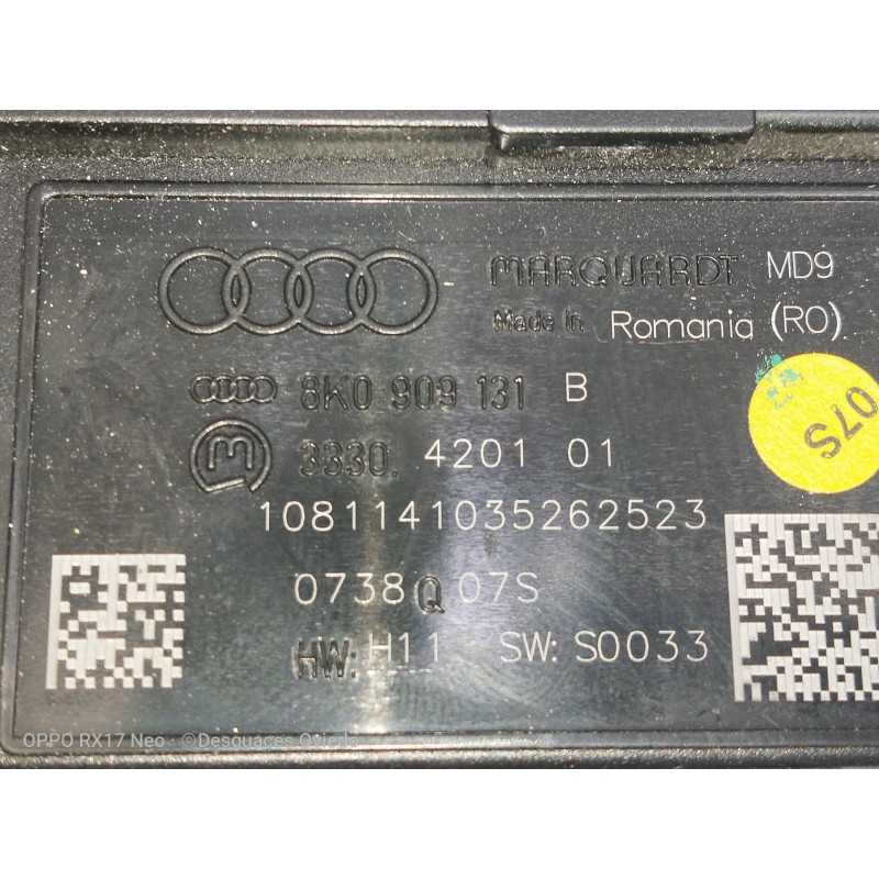 Recambio de conmutador de arranque para audi a5 coupe (8t) 2.7 tdi referencia OEM IAM 8K0909131B 3330420101 