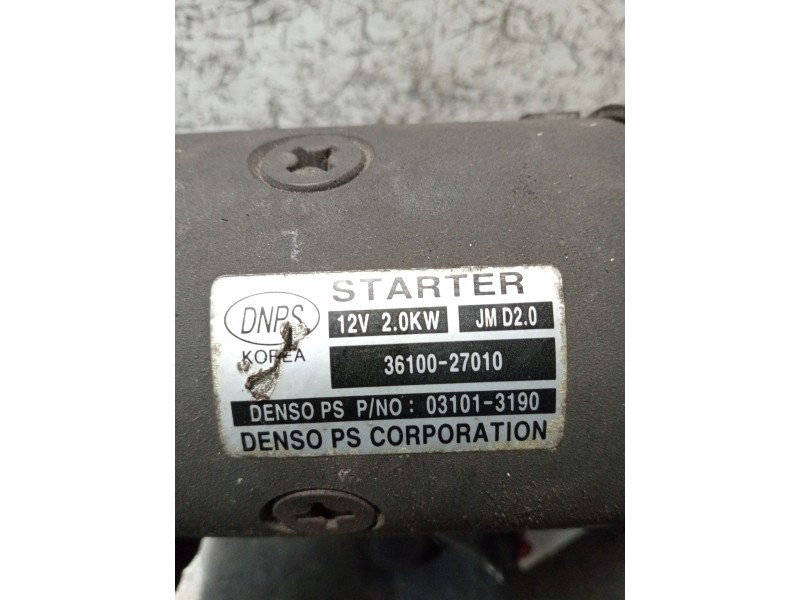 Recambio de motor arranque para kia sportage ii (je_, km_) 2.0 crdi referencia OEM IAM 3610027010 031013190 