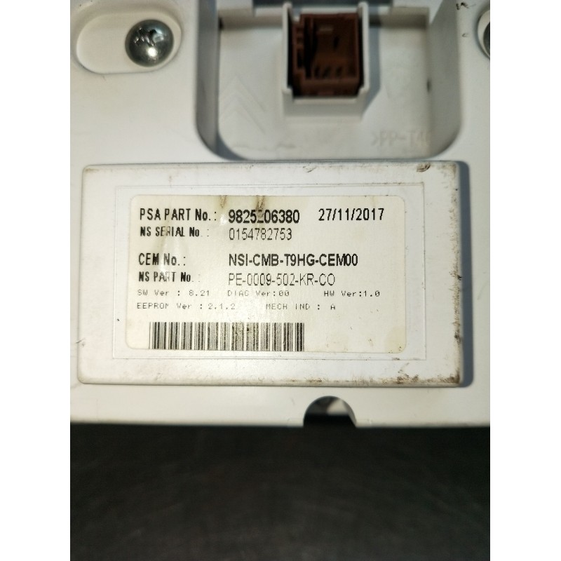 Recambio de cuadro instrumentos para peugeot 308 sw ii (lc_, lj_, lr_, lx_, l4_) 1.5 bluehdi 130 referencia OEM IAM 9825206380  
