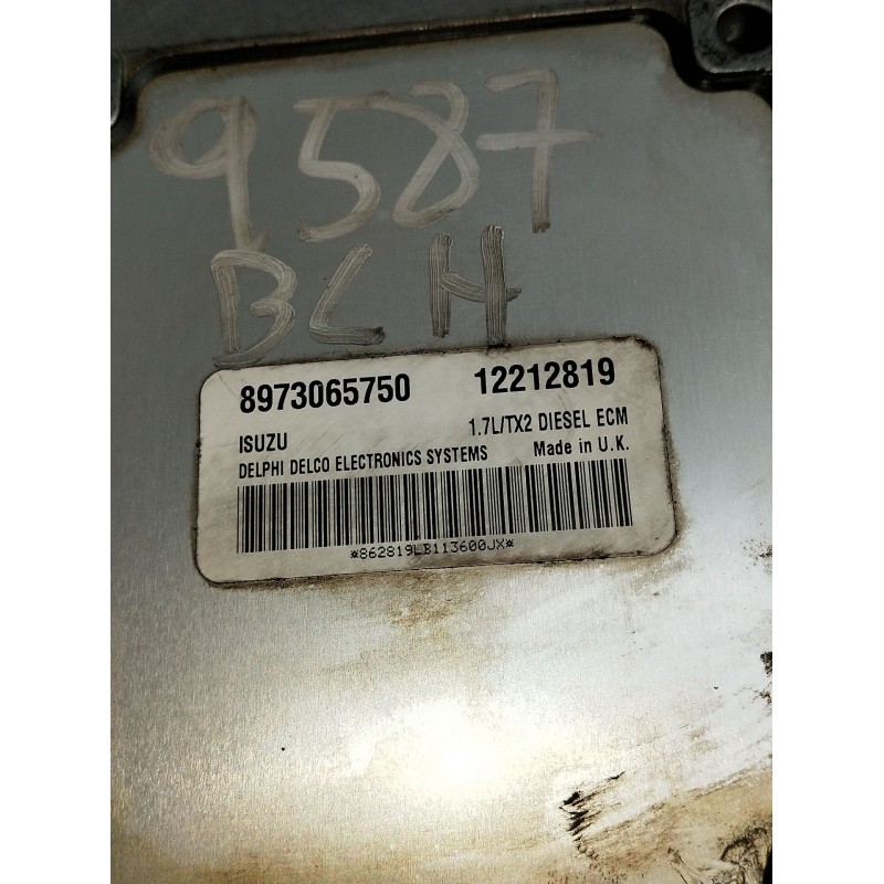 Recambio de centralita motor uce para opel astra g hatchback (t98) 1.7 dti 16v (f08, f48) referencia OEM IAM 8973065750 12212819