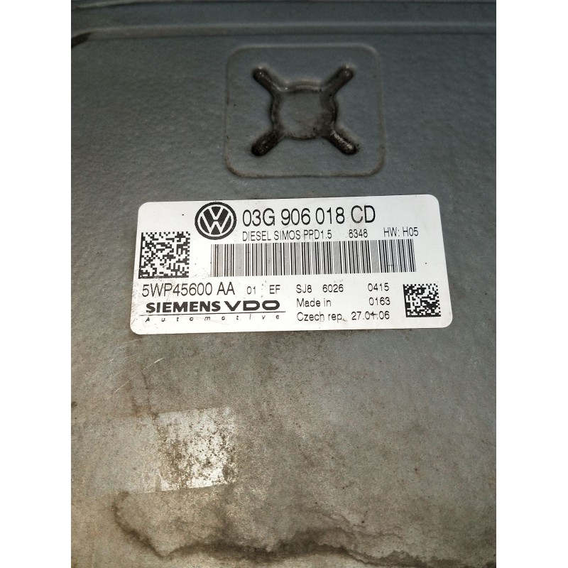 Recambio de centralita motor uce para volkswagen passat b6 (3c2) 2.0 tdi 16v referencia OEM IAM 03G906018CD 5WP45600AA 