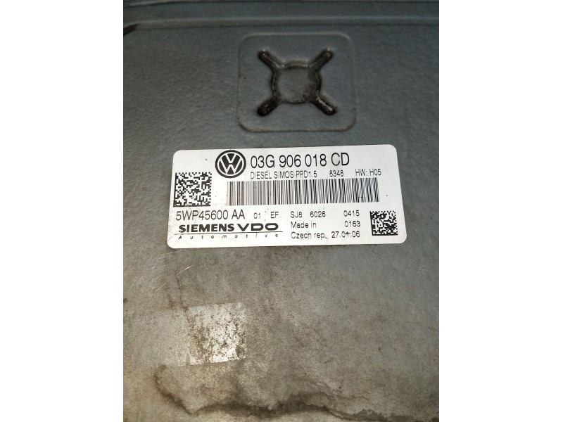 Recambio de centralita motor uce para volkswagen passat b6 (3c2) 2.0 tdi 16v referencia OEM IAM 03G906018CD 5WP45600AA 