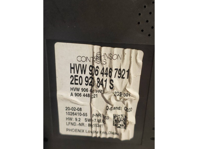 Recambio de cuadro instrumentos para volkswagen crafter caja cerrada caja cerrada 35 referencia OEM IAM 2E0920841S 9064467921 