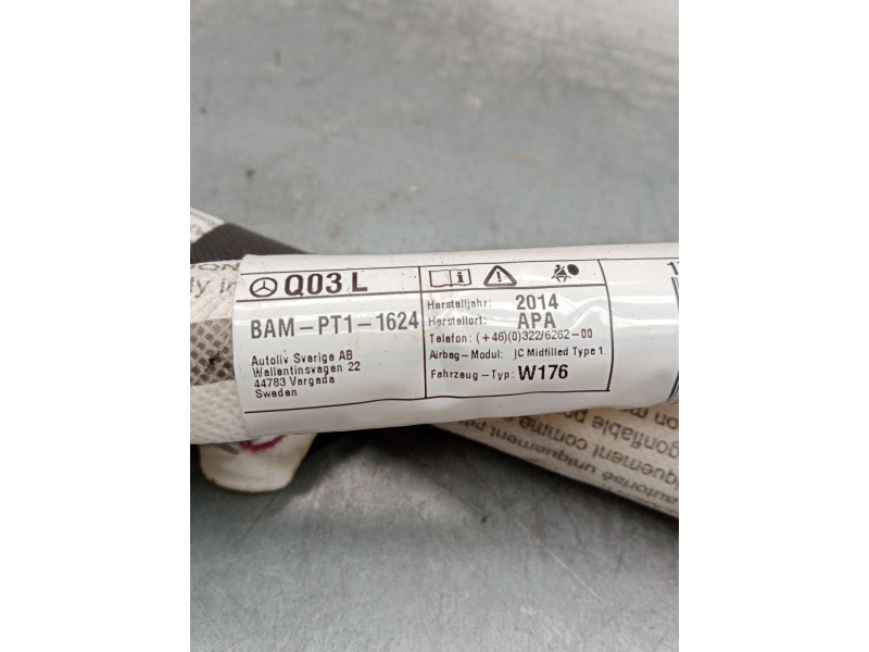 Recambio de airbag cortina delantero izquierdo para mercedes-benz clase a (w176) a 180 cdi blueefficiency (176.012) referencia O