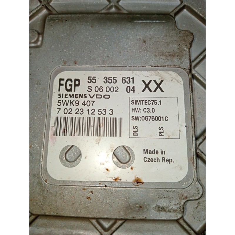 Recambio de centralita motor uce para opel vectra c gts (z02) 1.8 (f68) referencia OEM IAM 55355631 5WK9407 7022312533