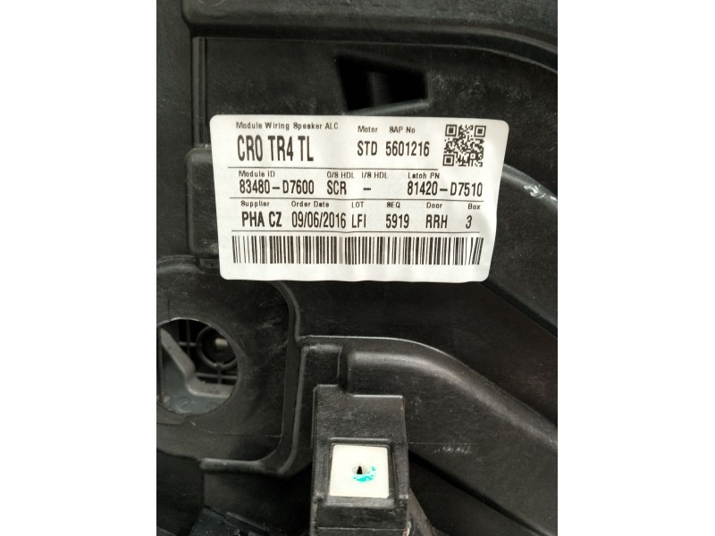 Recambio de elevalunas trasero derecho para hyundai tucson (tl, tle) 1.7 crdi referencia OEM IAM 83480D7600 5P STF 5601216 92151