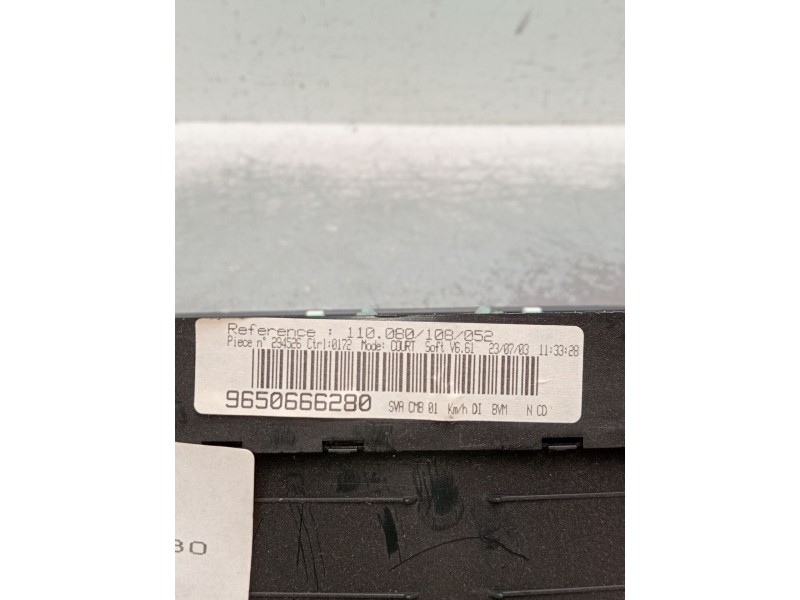 Recambio de cuadro instrumentos para peugeot 406 (8b) 2.0 hdi 110 referencia OEM IAM 9650666280 110080108052 