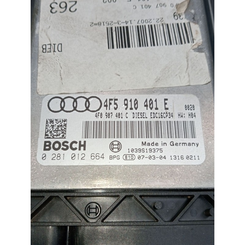 Recambio de centralita motor uce para audi a6 allroad c6 (4fh) 2.7 tdi quattro referencia OEM IAM 0281012664 4F5910401E 