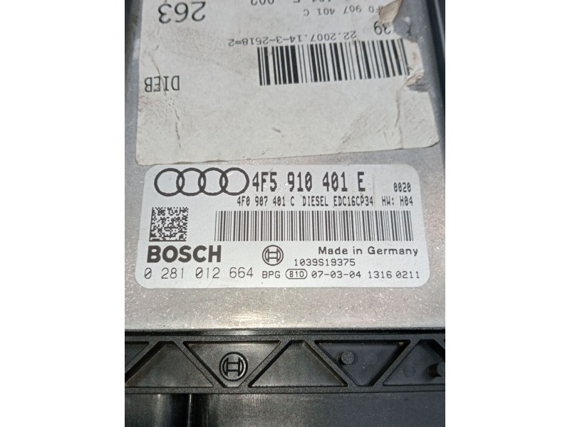 Recambio de centralita motor uce para audi a6 allroad c6 (4fh) 2.7 tdi quattro referencia OEM IAM 0281012664 4F5910401E 