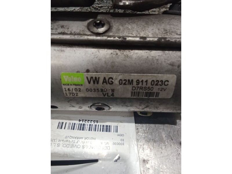 Recambio de motor arranque para volkswagen golf iv variant (1j5) 1.9 tdi 4motion referencia OEM IAM 02M911023C  VALEO