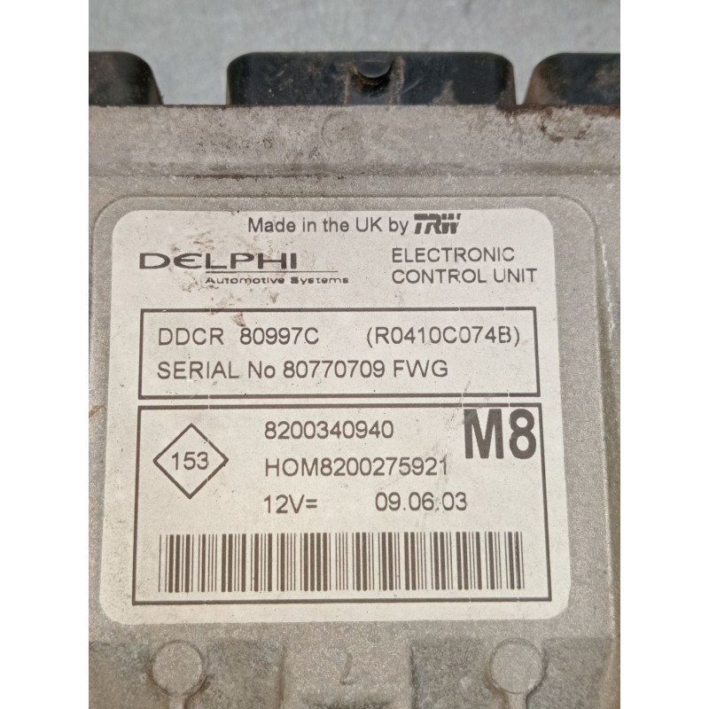 Recambio de centralita motor uce para nissan micra iii (k12) 1.5 dci referencia OEM IAM 8200340940 HOM8200275921 80770709