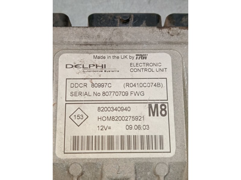 Recambio de centralita motor uce para nissan micra iii (k12) 1.5 dci referencia OEM IAM 8200340940 HOM8200275921 80770709
