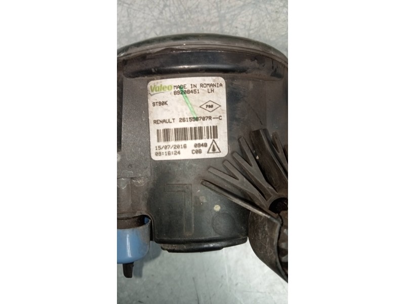 Recambio de faro antiniebla izquierdo para renault kadjar experience referencia OEM IAM 261558707R 89208451LH 